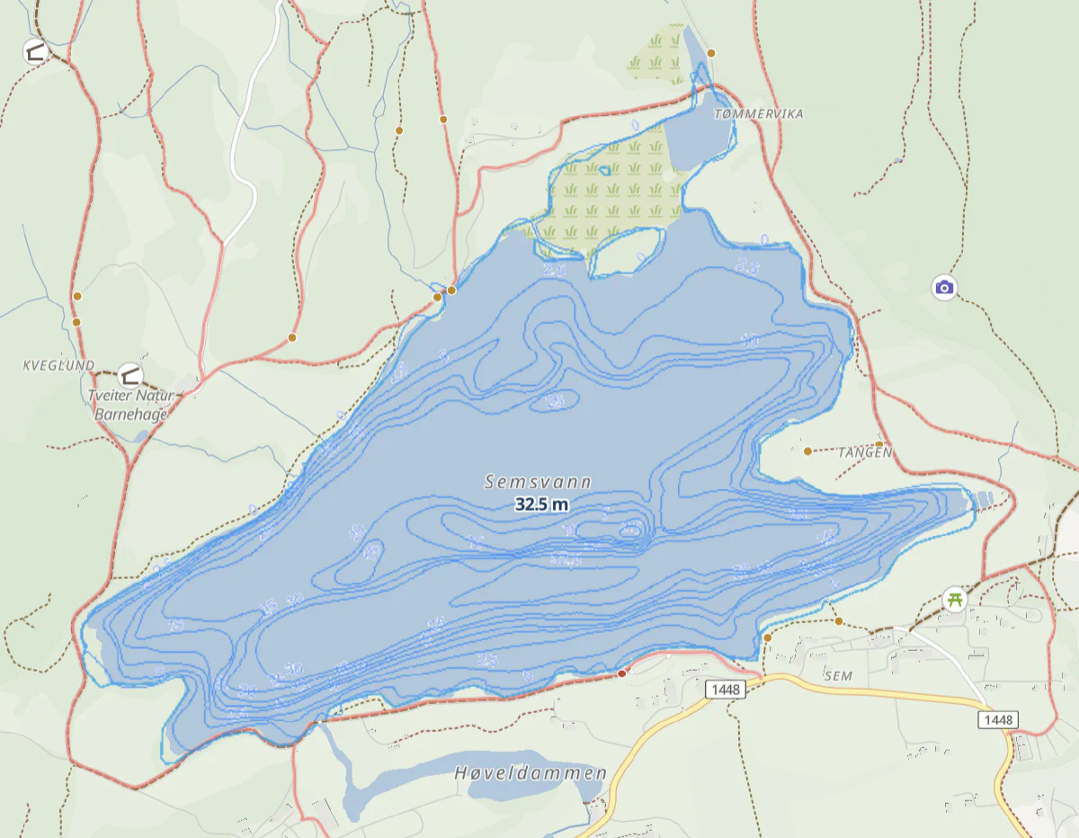 Lake Depth - not all lakes have bathymetry mapped, but they can be golden when considering where to try fishing